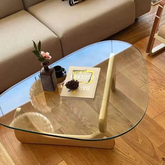 birds eye view of modern coffee table