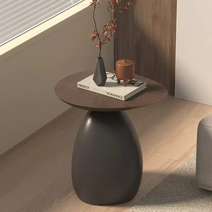 oak brown modern living room side table