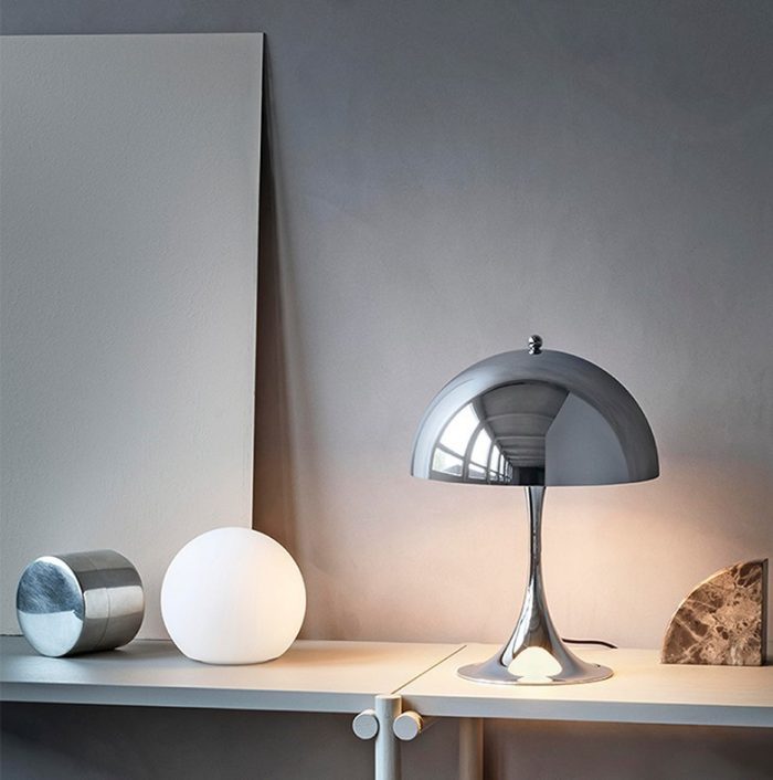 chrome modern table lamp