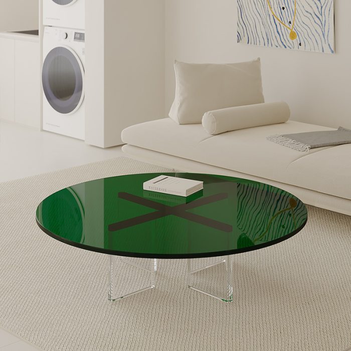 green contemporary coffee table