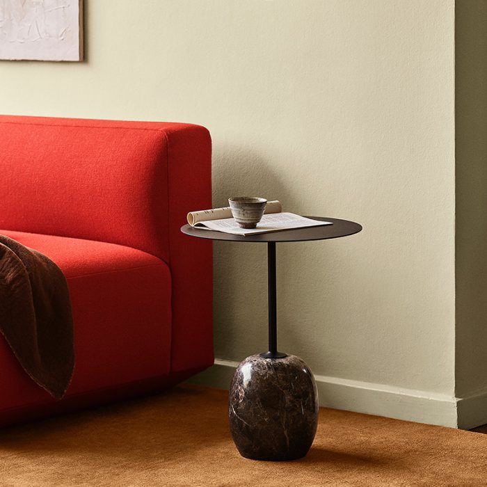 marble side table in modern living room