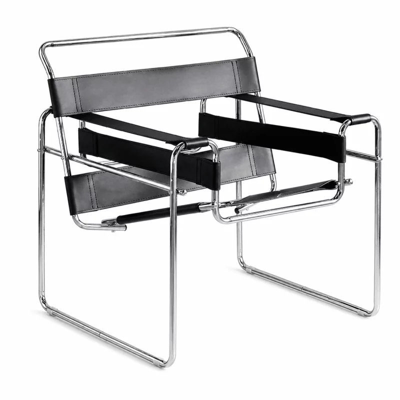 black wassily lounge chair